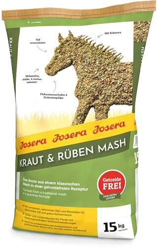 JOSERA Kraut & Rüben Mash (1 x 15 kg) | Premium Pferdefutter Mash | Pferdefutter mit Leinsamen | Stärke- und zuckerreduziert | voll mineralisiert | 1er Pack