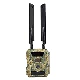 PNI Hunting 400C PRO 24MP Jagdkamera mit 4G LTE Internet, GPS, überträgt gleichzeitig Video, 4 E-Mails, FTP, Full HD 1080P, Nachtsicht, 59 unsichtbare LEDs für Tiere, Camouflage, PNI-HU400PRO