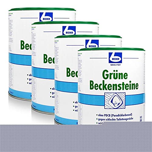 4x Dr. Becher Grüne Beckensteine für Urinale 35 stk.
