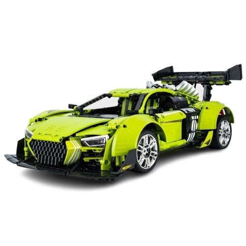 Jeising Green Beast, Grünes Biest, Sports Car K10516, 2.641 Teile, Modell-Bauset, Technik, Maßstab 1:10, Klemmsteine, Sportwagen