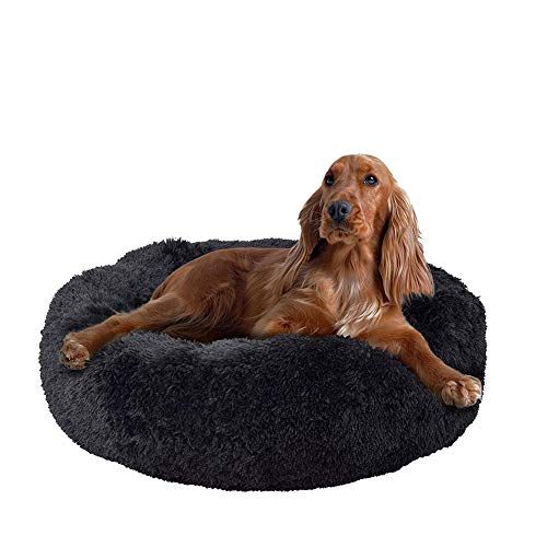 Monba Deluxe Extra großes Hundebett Rundes Haustiernest Für Hunde Und Katzen, 80-120cm,Weich, Waschbar, Kissen Für Katzen/Hunde, Flauschiges Hundekorb Katzenbett Hunde Sofa