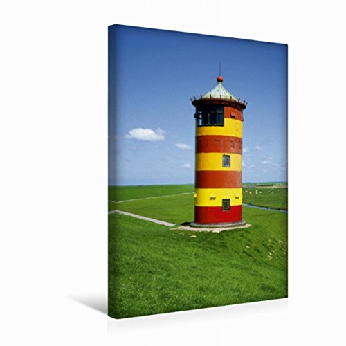 CALVENDO Premium Textil-Leinwand 30 x 45 cm Hoch-Format Leuchtturm Pilsum, Leinwanddruck von Lothar Reupert