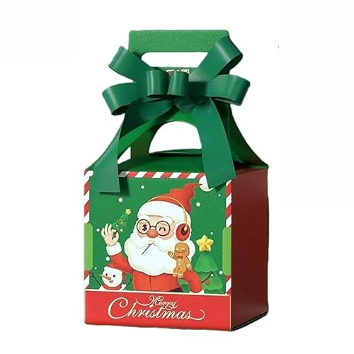 2 Stück Frohe Weihnachten Schleife Geschenkverpackung Box Weihnachtsmann Dekorationen Weihnachten Neujahr Geschenkbox (Color : C7, Size : 10x10x10cm)