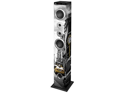 Trevi XT 104 BT Soundtower Turm-Lautsprecher, Bluetooth, MP3, USB, SD, AUX-In, Farbe NY Taxi