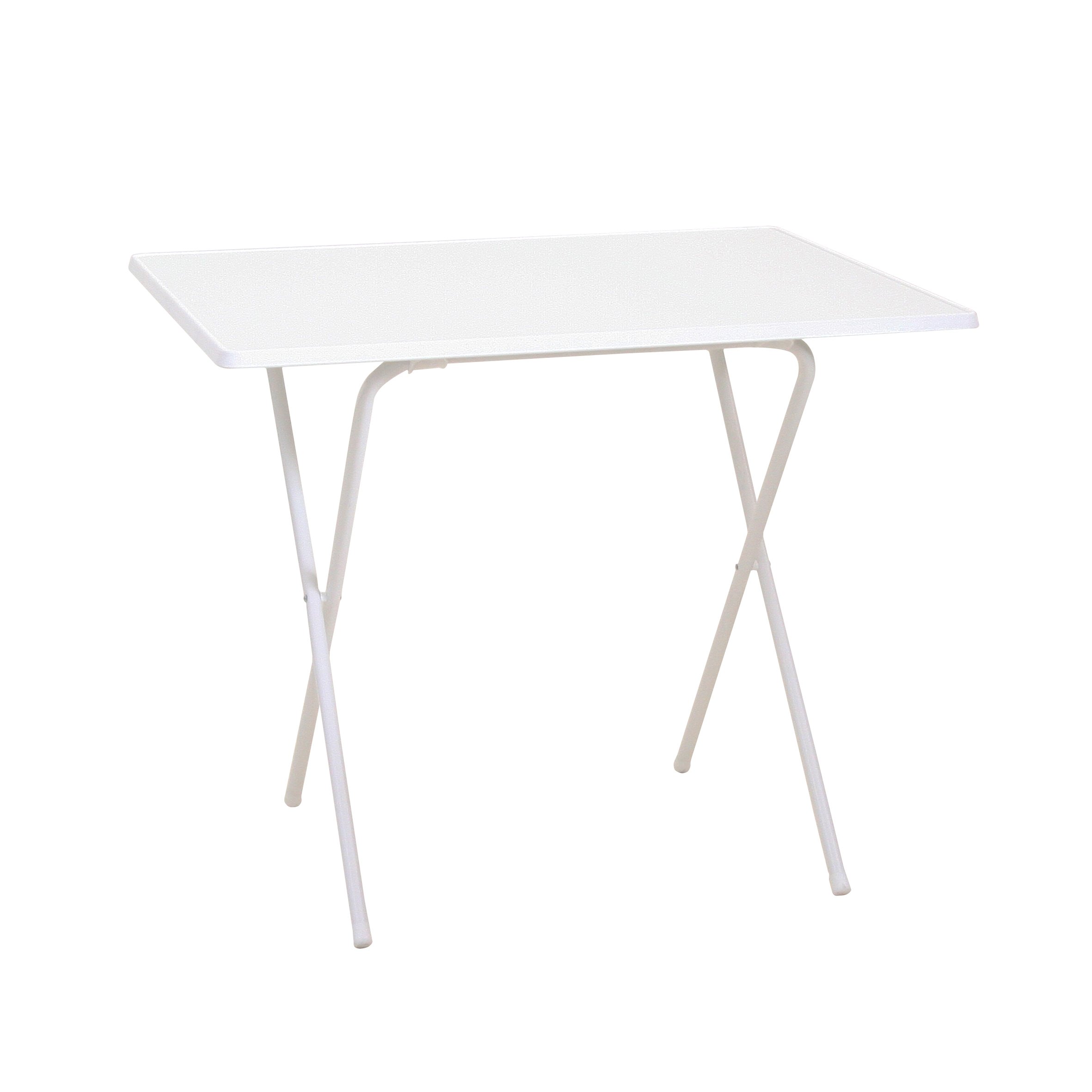 Greemotion Scherentisch in weiß, ca. 60 x 63 x 82 cm, Balkontisch klappbar, Beistelltisch mit Holz-Kunststoff Sevelit Tischplatte, Kleiner Tisch für Camping, Multifunktionstisch witterungsbeständig