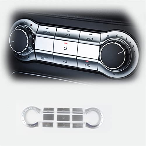 MSRAO Auto Styling Mittelkonsole Klimaanlage Tasten Trim Aufkleber ABS Für Mercedes-Benz C117 CLA X156 GLA W176 W246 A B Klasse 2012-2019