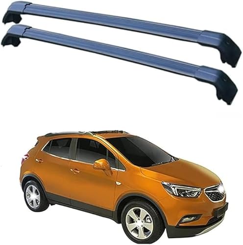 2 Stück Auto Dachträger für Opel Mokka X 5dr SUV 2016-2022, Querträger Lastenträger, abschließbarer Fahrrad Gepäckträger Reisezubehör