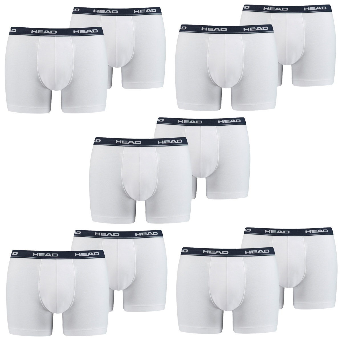 10 er Pack Head Herren Boxer Boxershorts Basic Pant Unterwäsche