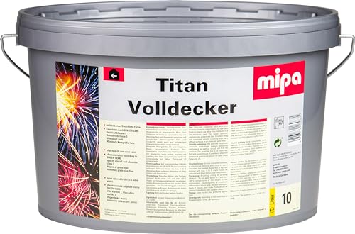MIPA Titan Volldecker,volldeckende Einschicht Innenwandfarbe,10 Liter