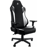 NITRO CONCEPTS X1000 Gaming-Stuhl - Bürostuhl - Schreibtischstuhl - Stoffbezug - 135 kg - Schwarz/Weiß