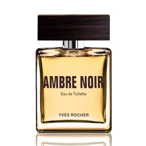 Yves Rocher AMBRE NOIR Eau de Toilette, Parfüm für Herren, sinnlich-eleganter Duft, Valentinstag Geschenkidee für Männer,1 x Zerstäuber 50 ml