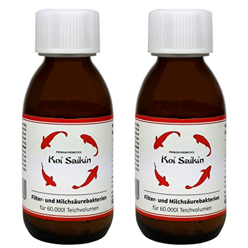 Koi-Saikin® Teichbakterien Filterbakterien Milchsäurebakterien Starterbakterien für 120m³ Gartenteich (120 g)