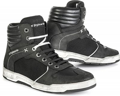 STYLMARTIN Motorradschuhe ATOM Sneaker Mesh schwarz mit Knöchelprotektoren Größe 44