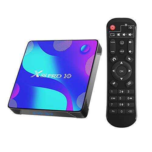 Android 10.0 TV Box,TUREWELL 4GB RAM 32GB ROM RK3318 Quad-Core 64bit Cortex-A53 Support 2.4/5.0GHz dual-band Wifi BT4.0 3D 4K 1080P H.265 10/100M Ethernet HDMI2.0 Smart TV BOX
