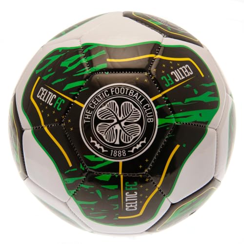 Celtic FC - Trainingsfußball (Einheitsgröße) (weiß/schwarz/grün)