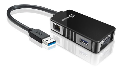 J5 Create JUA370 USB3.0 Multi-Adapter zu VGA, Gigabit Ethernet und USB3.0