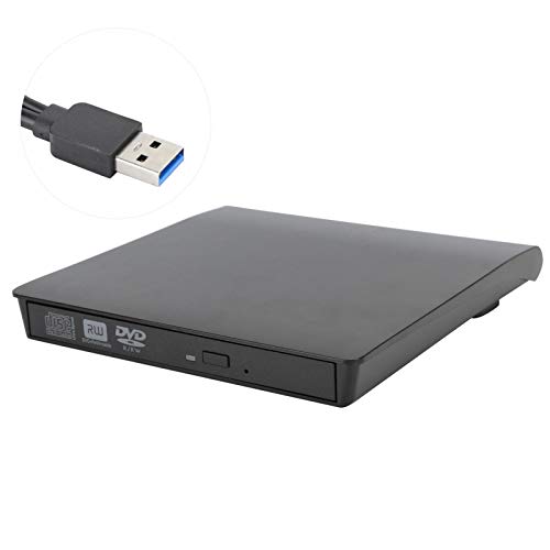 Externes CD-Laufwerk, externes optisches Laufwerk, mobiles Dual-Port-USB C-USB3.0-DVD-Laufwerk für Laptops, tragbarer CD/DVD/RW-Player(1)