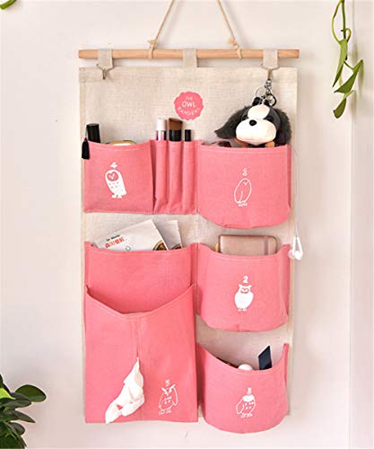 Hängender Organizer Wand Hängetasche mit 6 Taschen Aufbewahrungstasche für Kinderzimmer Badezimmer Schlafzimmer Büro