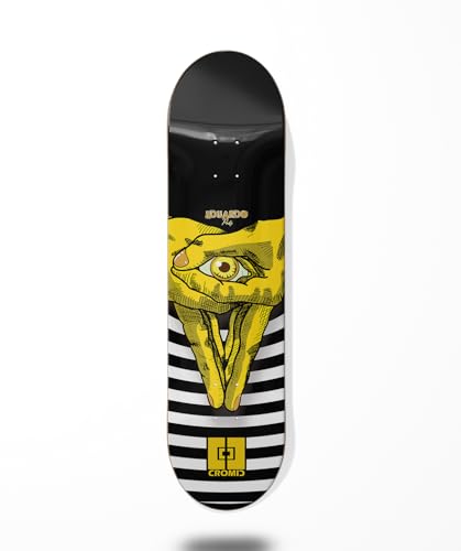 Cromic Skateboard Deck Eduardo Prieto Icon Stamp Yellow 7.5