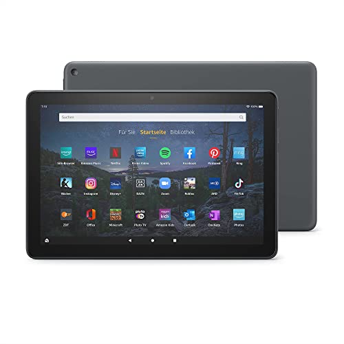 Fire HD 10 Plus-Tablet, Zertifiziert und generalüberholt | 25,6 cm (10,1 Zoll) großes Full-HD-Display (1080p), 64 GB, Schiefergrau – mit Werbung