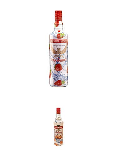 Rushkinoff Vodka & STRAWBERRY 1,0 Liter + Rushkinoff Vodka & Caramel 1,0 Liter