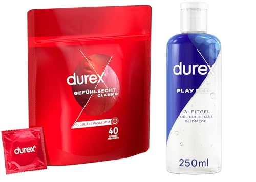 Durex Kondome Gefühlsecht 40er - Durex Gleitgel Play Feel 250ml - Durex Mix