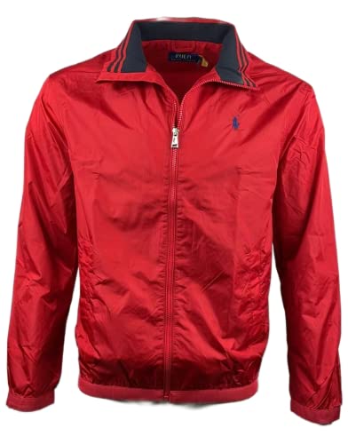 POLO RALPH LAUREN Wasserabweisende Jacke, Rot/Ausflug, einfarbig (Getaway Solids), Large