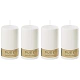 Wenzel Pure Kerze Safe Candle 13x7cm Natural, weiß (6 Stück)