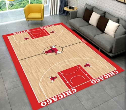 IZREEL Amerika Basketball Team Kind Spiel Teppich Teppich Für Zu Hause Wohnzimmer Schlafzimmer Sofa Fußmatte Bereich Teppich rutschfeste Bodenmatte 160X230Cm