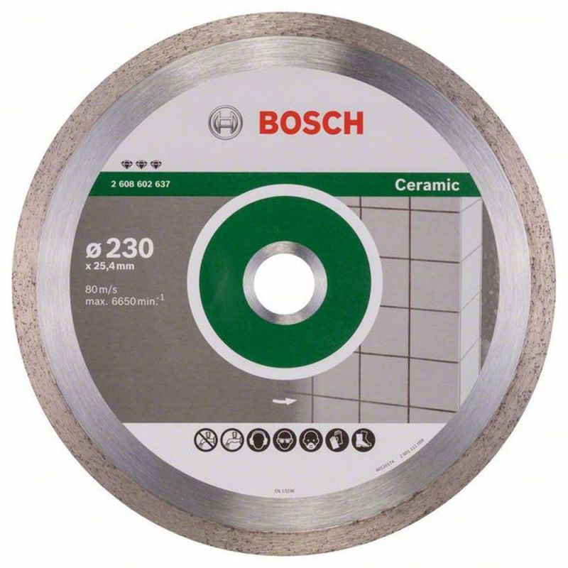 Bosch Diamanttrennscheibe Best for Ceramic, 230 x 25,40 x 2,4 x 10 mm 2608602637