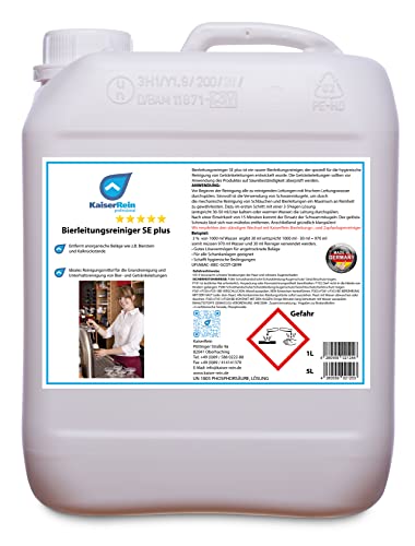 KaiserRein Bierleitungs- und Zapfanlagenreiniger SE Plus 5 L sauer Schankanlagen Reiniger zum Zapfanlage reinigen als Ergänzung / im Wechsel
