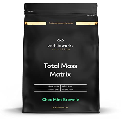 Total Mass Matrix Weight Gainer | Choc Mint Brownie | Der Proteinshake für den Massegewinn | Kalorienreich & Kohlenhydratreich | MCTs | THE PROTEIN WORKS | 2kg
