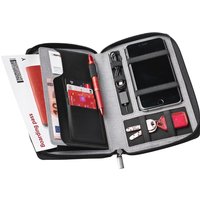 dufco Reisebrieftasche mit Powerbank, grau