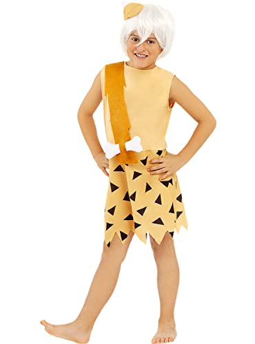 Funidelia | BAMM-BAMM Kostüm - Familie Feuerstein für Jungen ▶ The Flintstones, Höhlenmensch - Kostüme für Kinder & Verkleidung für Partys, Karneval & Halloween - Größe 5-6 Jahre - Orange