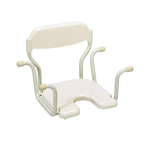 Homecraft White Line Suspended Bath Seat, With Backrest (Eligible for VAT relief in the UK) Independent Bathing for Elderly, Disabled, Handicap, Easy to Assemble, Aluminium Frame , Bathtub