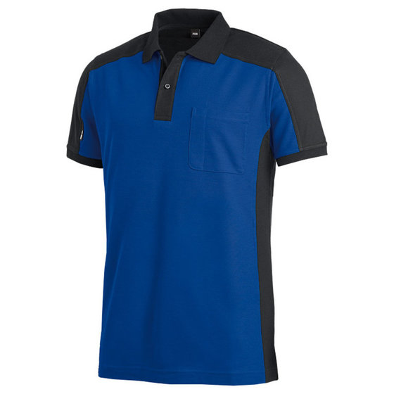 FHB Polo-Shirt Konrad, größe 2 XL, royalblau / schwarz, 91490-3620-2XL