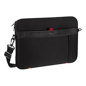 RIVACASE Tasche für Laptops bis 13.3“ - Kompaktes Notebook Sleeve mit Visco Schaumstoff und Zubehörtasche - Schwarz