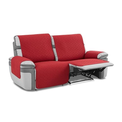 MAXIFUNDAS FUNDAS DE SOFA & CHAISE LONGUE Maxifundes Sofabezug, gepolstert, 2-Sitzer, Slam, Rot, flüssigkeitsabweisend und mit Rutschfester Rückseite.