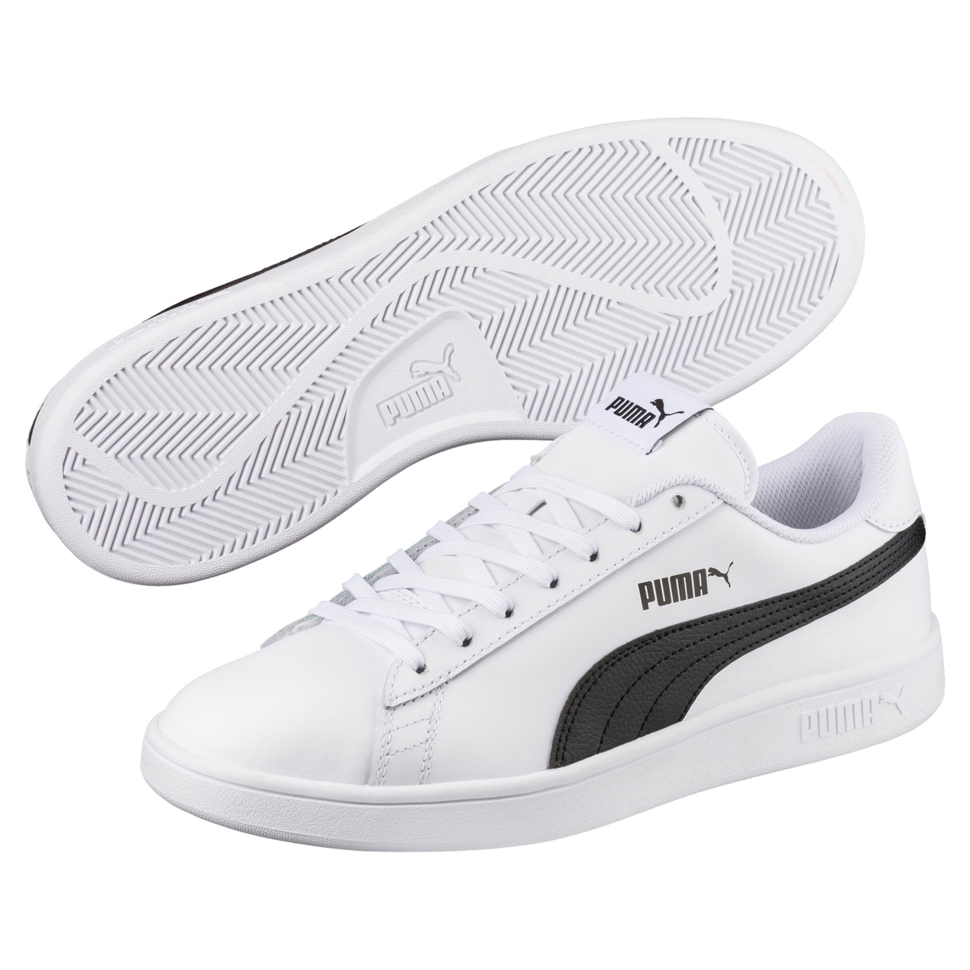 Puma Smash v2 L, Unisex-Erwachsene Sneakers, Weiß (Puma White-Puma Black), 37 EU (4 UK)
