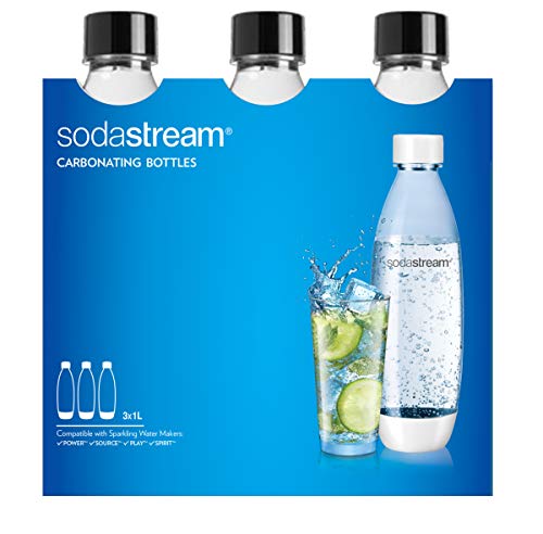 Sodastream 3 x 1 l Kohlensäureflaschen, Schwarz