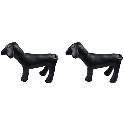 Pavewood 2 x Leder-Schaufensterpuppen für Hunde, stehende Position, für Spielzeug, Tiergeschäft, Schaufensterpuppe