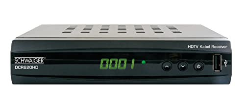 Schwaiger DCR620HD HD-Kabel-Receiver Front-USB, Ethernet-Anschluss, Aufnahmefunktion, LAN-fähig Anzahl Tuner: 1