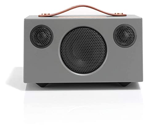 Audio Pro Addon T3 portabler Bluetooth Stereo-Lautsprecher (30h Akkulaufzeit, Echtholzgehäuse) Grau