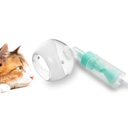 Liegender Vernebler Becher und Inhalator Maske für Katzen und kleine Hunde, Sauerstoffmaske für Haustiere (Kein Vernebler-Gerät)