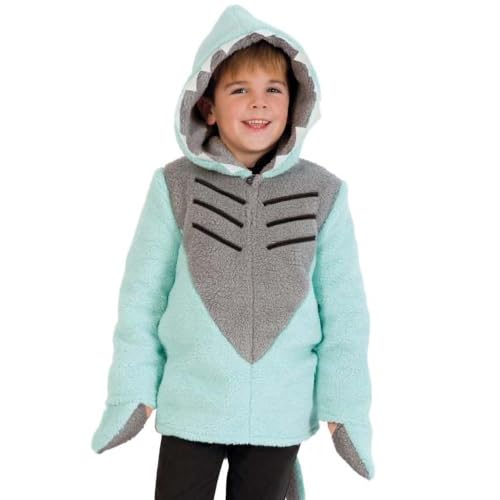 Kinderkostüm Hai Sharky | Jacke mit Flosse | Kostüm für Kinder (116)