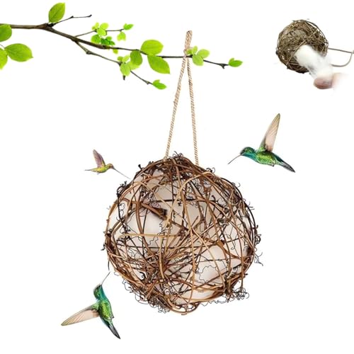 Handgefertigte Materialien for Vogelhäuser und Vogelhäuschen, 2024 neues Kolibri-Nistkugelmaterial, hängendes Vogelhaus for Wildvögel, Ideengeschenke for Vogelliebhaber (Color : 5.90in)
