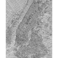 Vliestapete Pure NYC Map Komar Stadt
