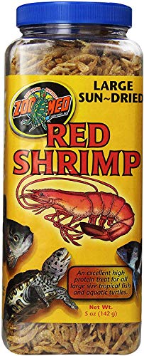 (6 Pack) Zoo Med Large Sun-Dried Red Shrimp Tropical Fish Aquatic Turtles 5 oz