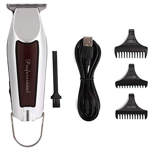 Haarschneider Usb Wiederaufladbarer elektrischer Haarschneider Set Haar- und Bartschneider Hair Modeling Carving Shaver(Silber)