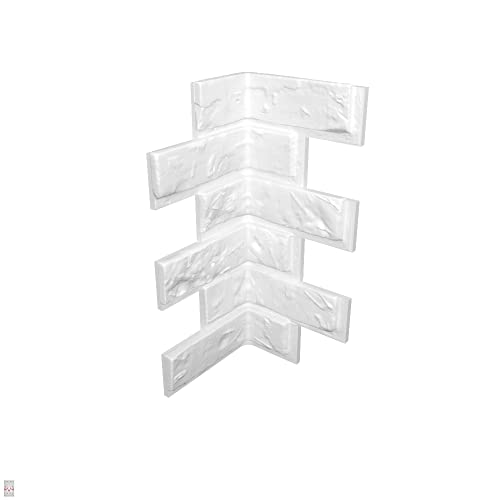 (2Stück = 0,178qm) Dekorativer Ziegelstein Styropor Paneel Wandpaneele Deckenpaneele Wärmedämmung EPS 2,5cm Dick (Innenecke für weiße Ziegelstein!)